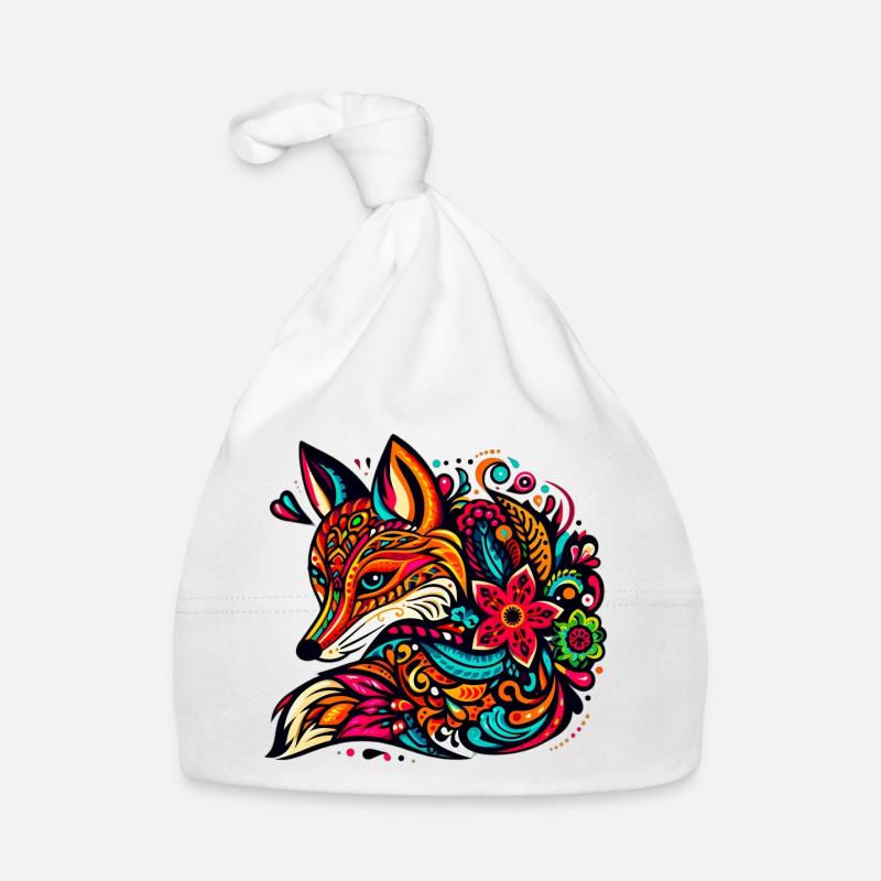 Renard - Bonnet bio Bébé - blanc