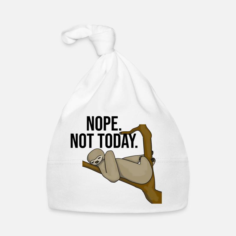 faultier nope not today Baby Bio-Mütze