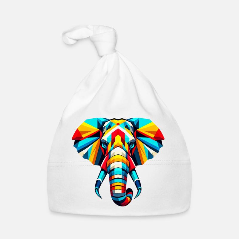 Elefant Pop Art Baby Bio-Mütze