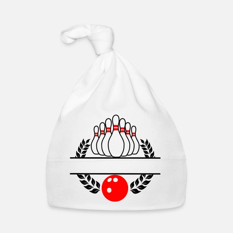 Couronne de laurier bowling Bowling rouge Bonnet bio Bébé