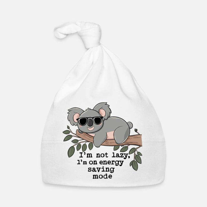 Not Lazy, Just Energy Saving - Koala Relax Baby Bio-Mütze