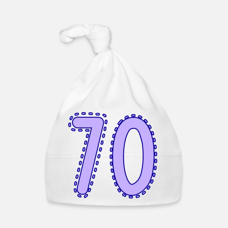 70. 70 ANS. 70e ANNIVERSAIRE. ANNIVERSAIRE 70 ANS. Bonnet bio Bébé