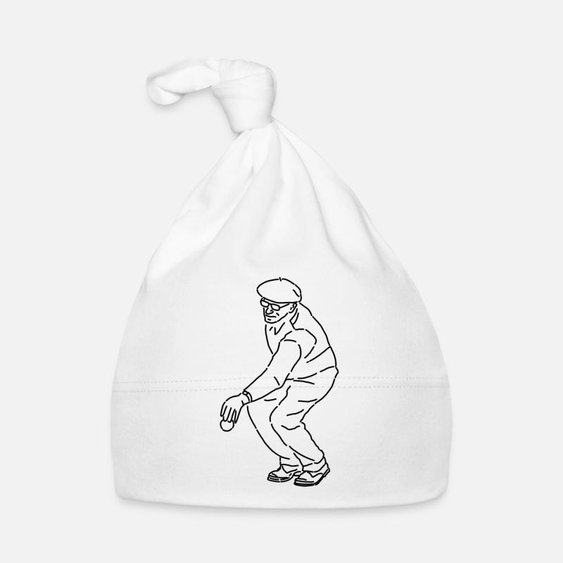 Petanque Player Left-Handed Organic Baby Cap