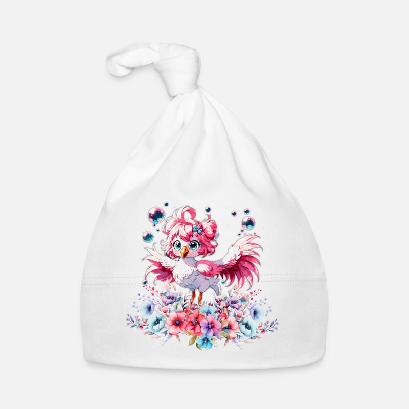 Flamant rose mignon Bonnet bio Bébé