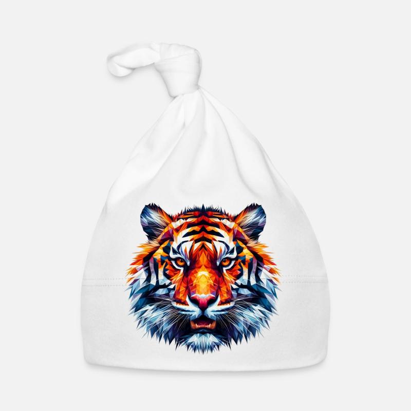Polygonaler Tiger Baby Bio-Mütze