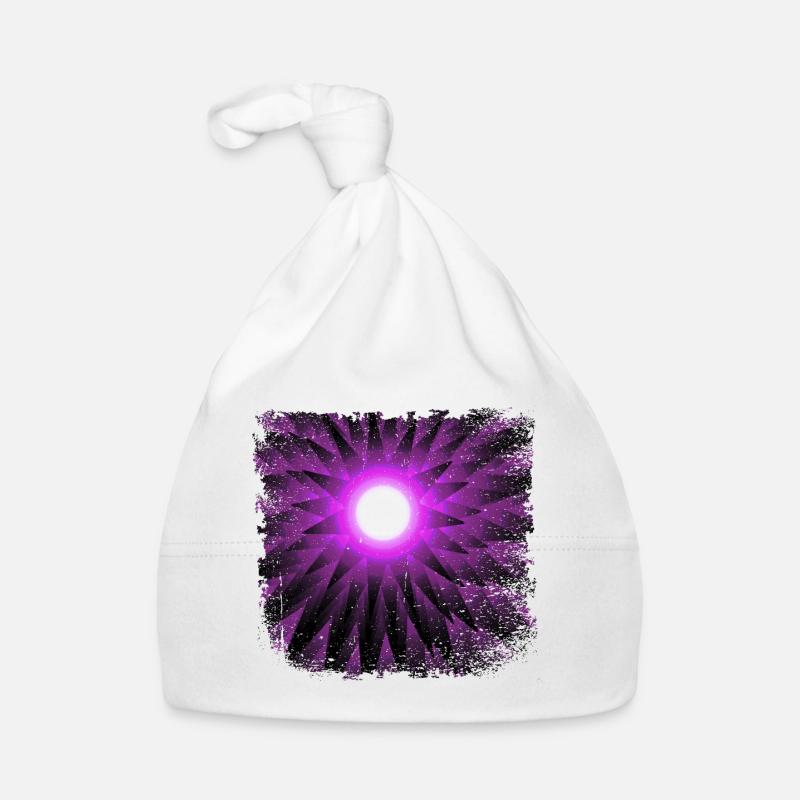 Supernova violet avec bord effiloché Bonnet bio Bébé
