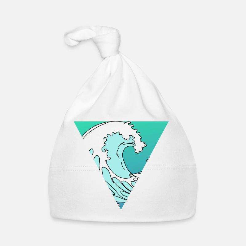 Wave in triangle Organic Baby Cap