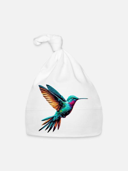Colibri - Bonnet bio Bébé - blanc - Devant