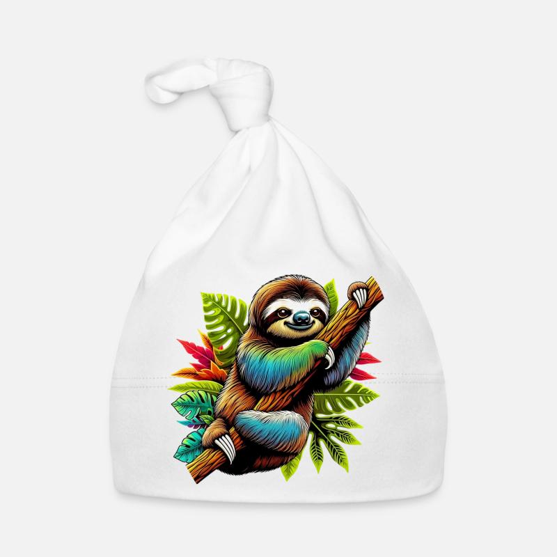 Faultier Baby Bio-Mütze