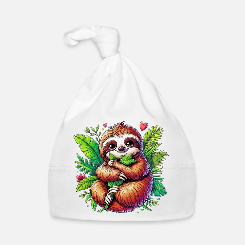 Faultier Baby Bio-Mütze