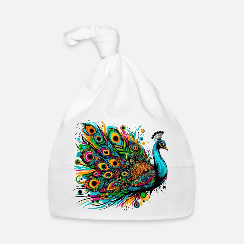 Pfau Baby Bio-Mütze