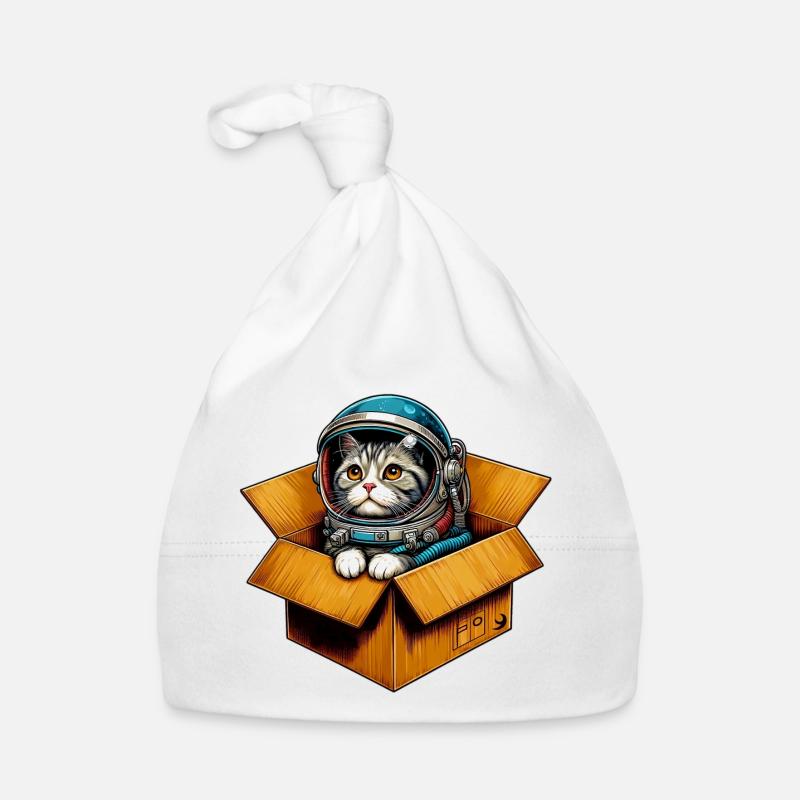 Astronaut Cat Organic Baby Cap