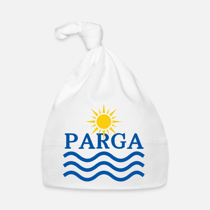 Parga Sun and Waves Logo Design Organic Baby Cap