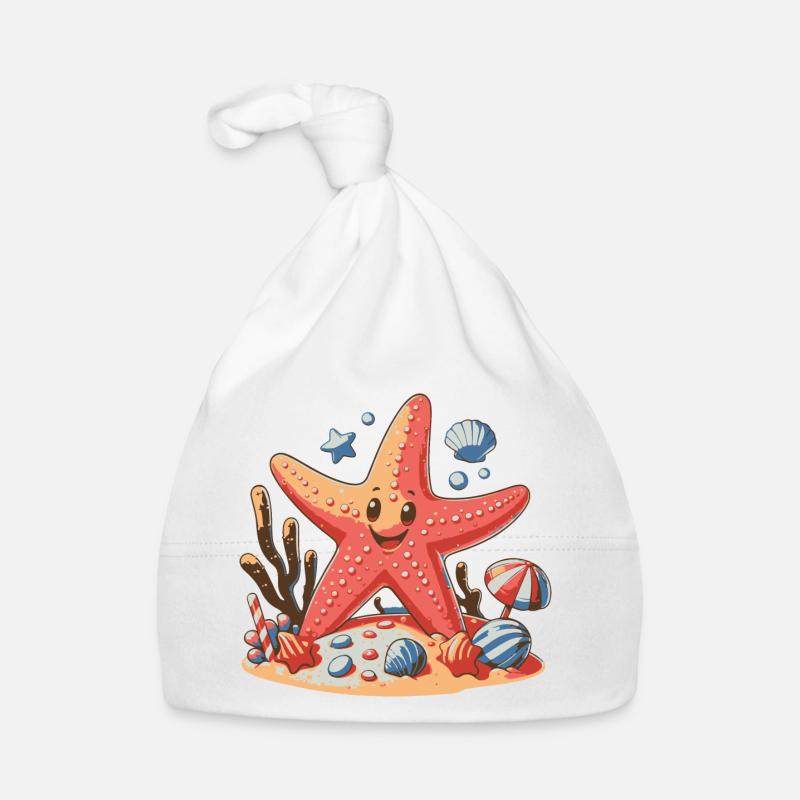 Seestern Baby Bio-Mütze