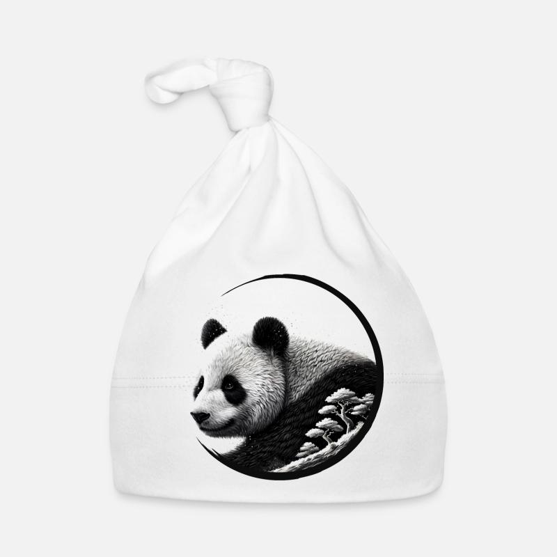 Panda with Forest – Nature-Loving Elegance Organic Baby Cap