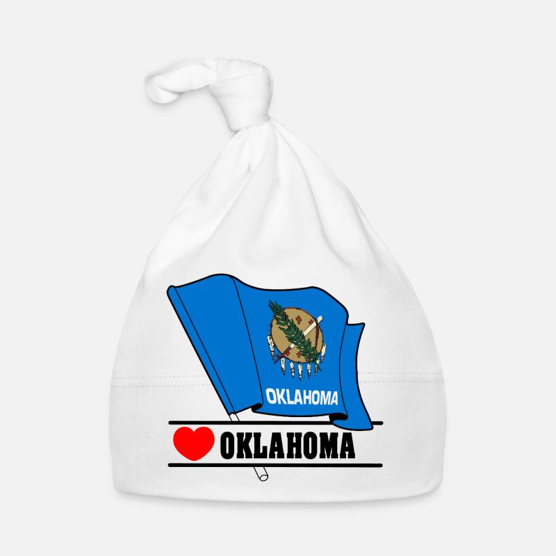 Drapeau Oklahoma coeur OKLAHOMA Bonnet bio Bébé