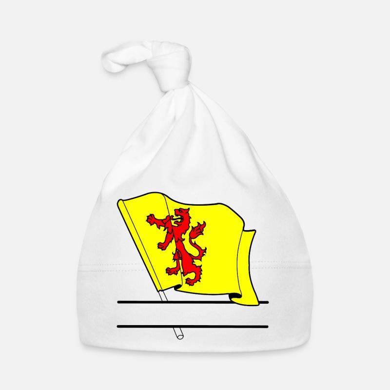 Flag South Holland text banner Organic Baby Cap