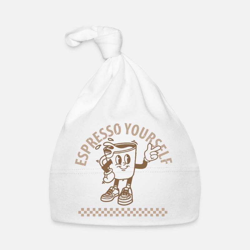 Espresso Yourself Café - Bonnet bio Bébé - blanc
