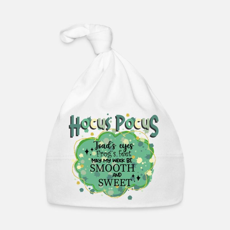 Hocus Pocus/Toad´s Eyes.... spell for halloween Organic Baby Cap