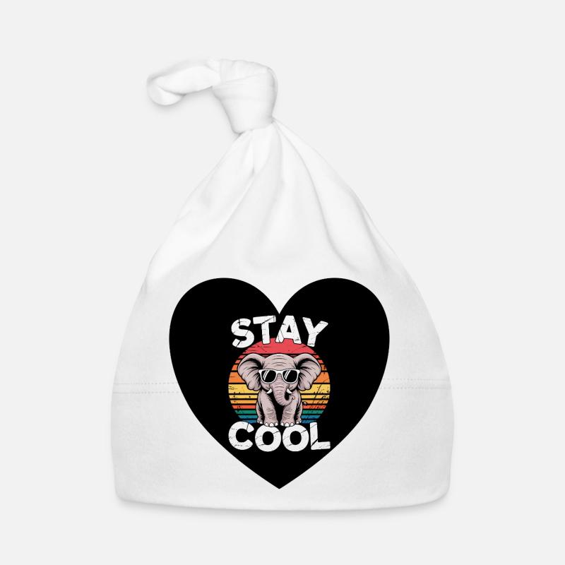 Stay Cool Elephant Retro Organic Baby Cap