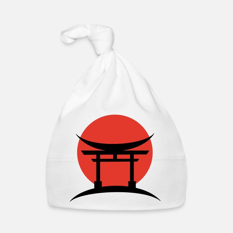 Abstract Gradient Japanese Torii Organic Baby Cap