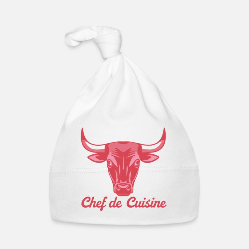 Kitchen bull illustration Organic Baby Cap