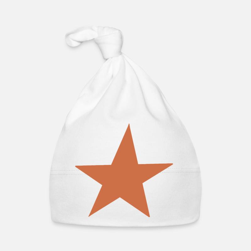 Orange star design Organic Baby Cap