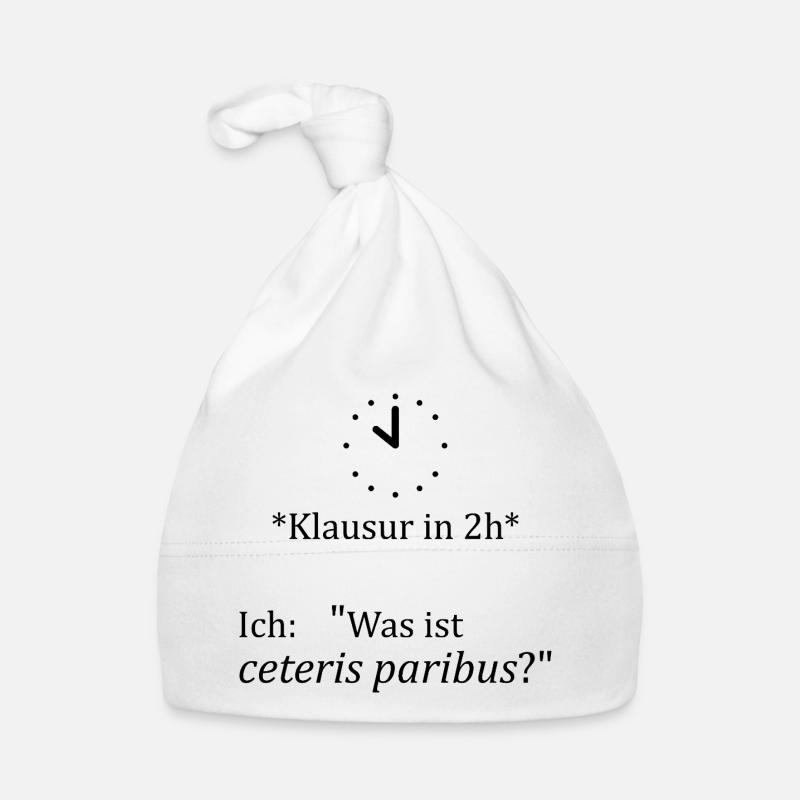 University saying "ceteris paribus" gift, students Organic Baby Cap