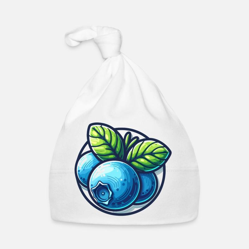 Myrtilles éclatants et feuilles Bonnet bio Bébé