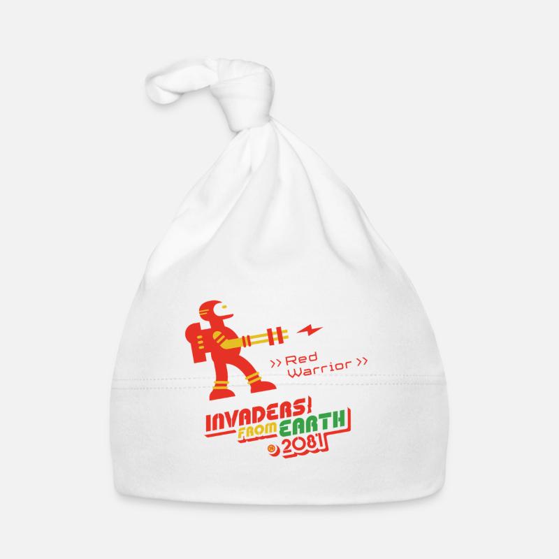 Invaders From Earth 2081 RED WARRIOR Organic Baby Cap