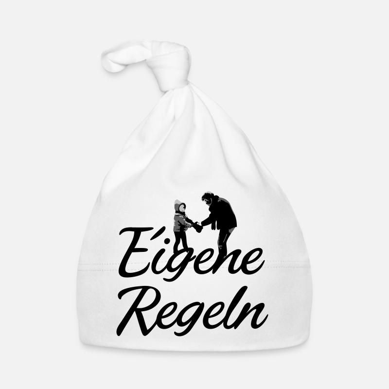 Father and Child Silhouette Organic Baby Cap
