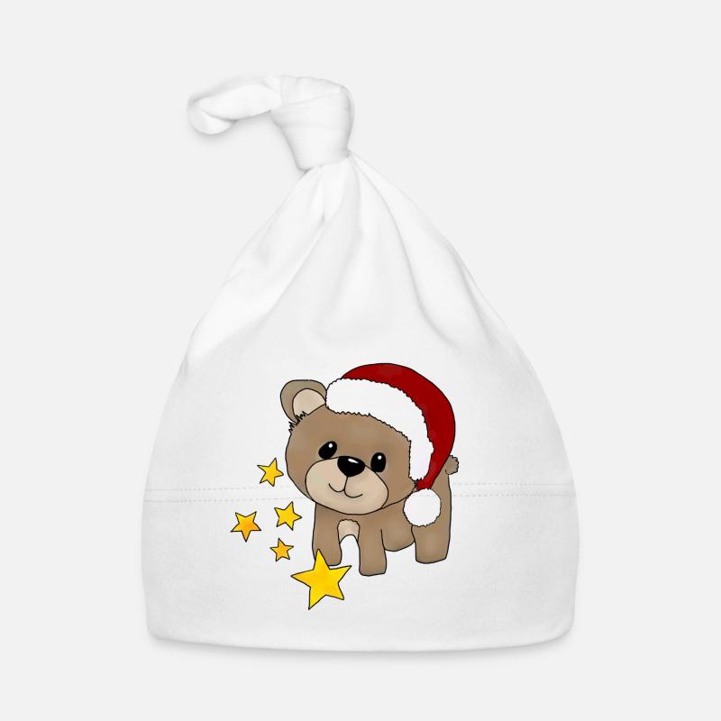 Weihnachtsbaer Baby Bio-Mütze