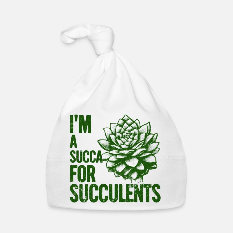 Je suis une sucque pour les succulentes Bonnet bio Bébé