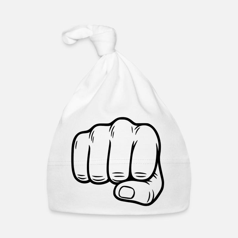 Signe de la main du poing – Symbole du poing Bonnet bio Bébé