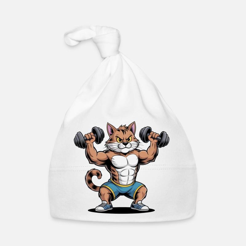 Cat muscle strength strength strength training Organic Baby Cap