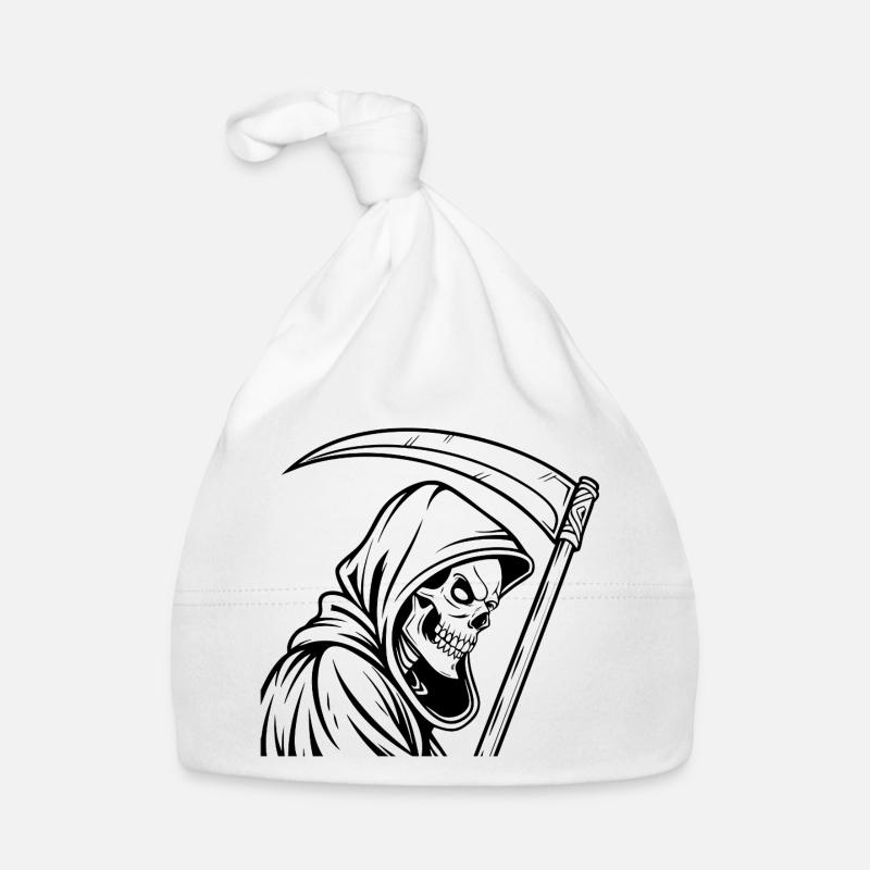 Reaper Design Grim Reaper with Scythe Organic Baby Cap