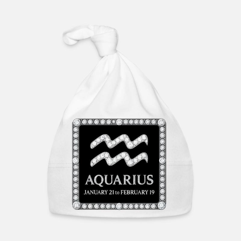Zodiac sign Aquarius Organic Baby Cap
