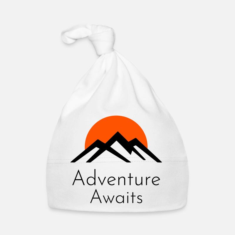 L'aventure vous attend – Montagnes et coucher de soleil Bonnet bio Bébé