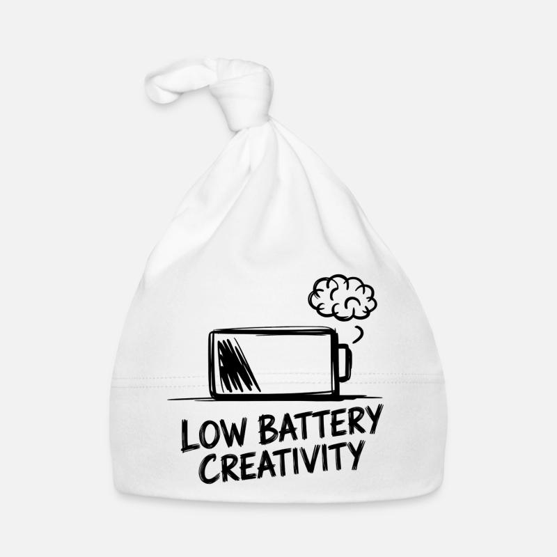 Low Battery Creativity – Akku leer, Ideen weg Baby Bio-Mütze
