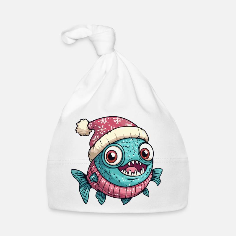 Noël de poisson piranha Bonnet bio Bébé