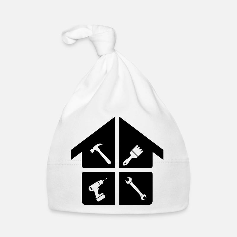 Logo de l’artisan – marteau, perceuse et brosse Bonnet bio Bébé