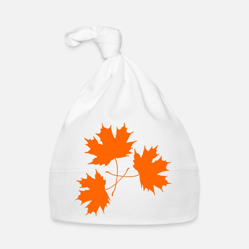 Trio des feuilles d’érable orange Bonnet bio Bébé