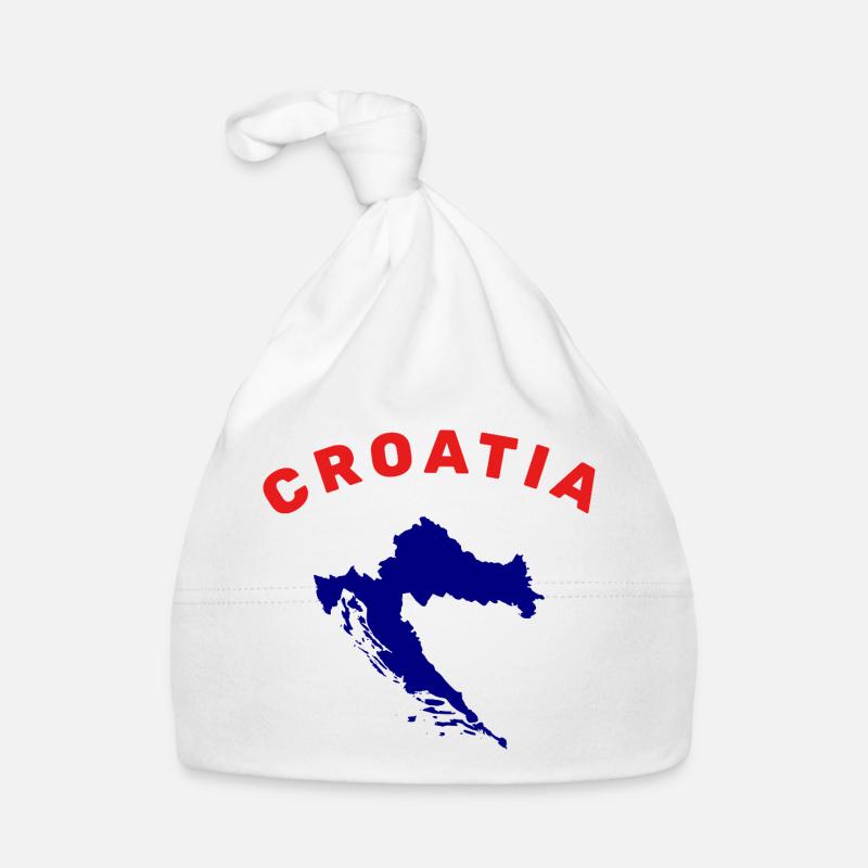 Carte de la Croatie Bonnet bio Bébé