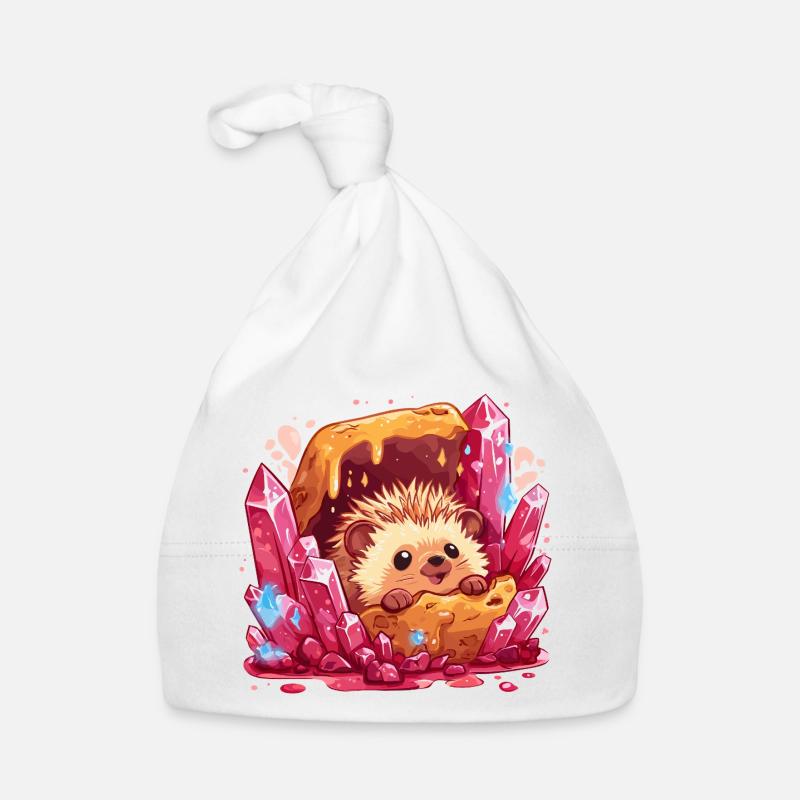 Hérisson dans un nid de miel cristallin Bonnet bio Bébé