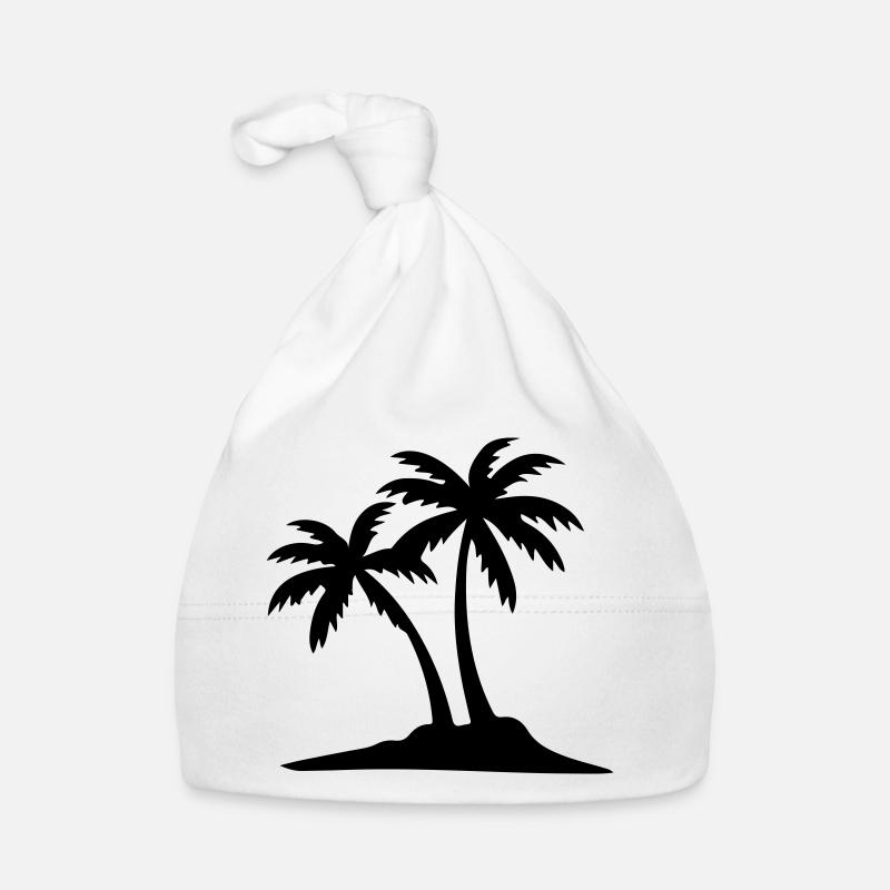 Island Palm Tree Icon Organic Baby Cap
