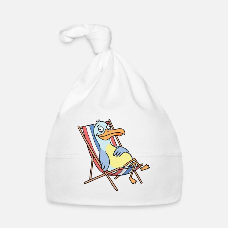 Relaxed beach pelican Organic Baby Cap