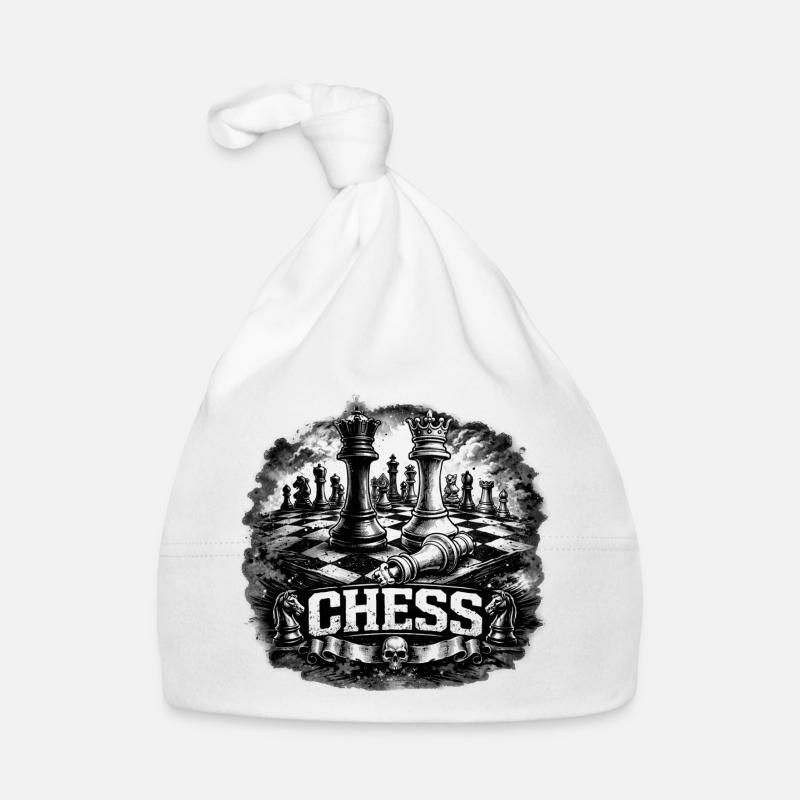 Chess Power – King & Queen in Battle Organic Baby Cap