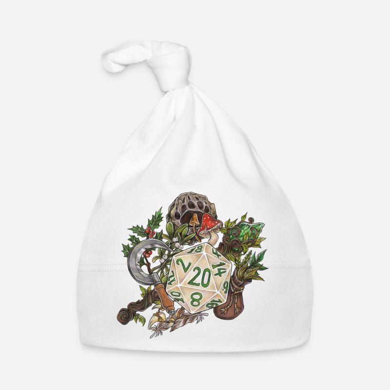 Rollenspiel Tabletop D20 Würfel Geschenk Druide Baby Bio-Mütze