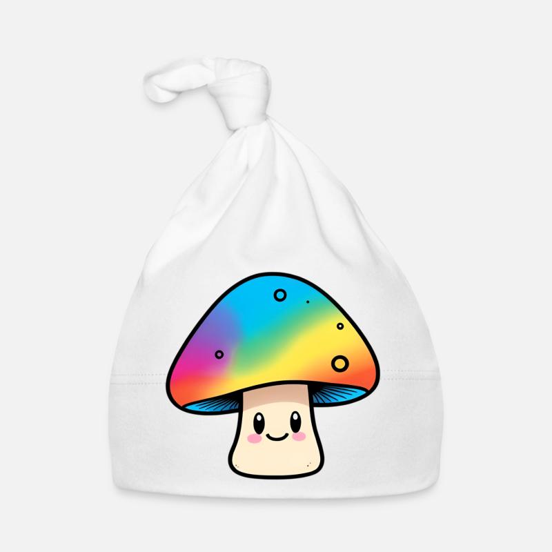 Kawaii Regenbogenpilz Design Baby Bio-Mütze