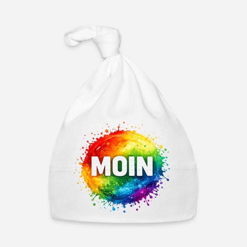 Moin im Regenbogenwasserfall Baby Bio-Mütze